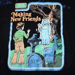 Romwe Tie-Dye Graphic Tee M | Gothic Horror Aesthetic